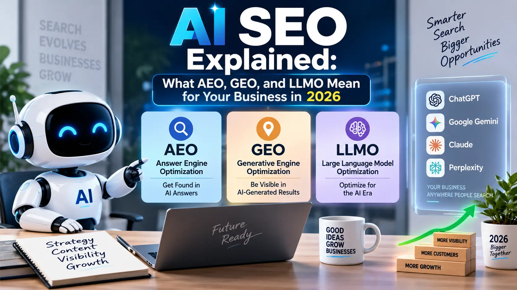 AI SEO Explained: What AEO, GEO, and LLMO Mean for Your Business in 2026